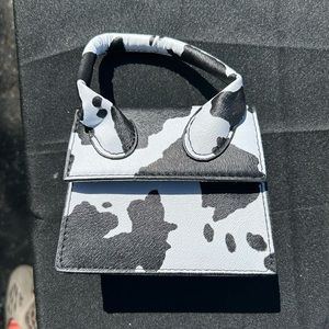 Black and White Cow Mini Bag